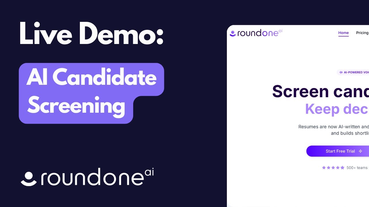 RoundOne AI Demo: AI Screening tool