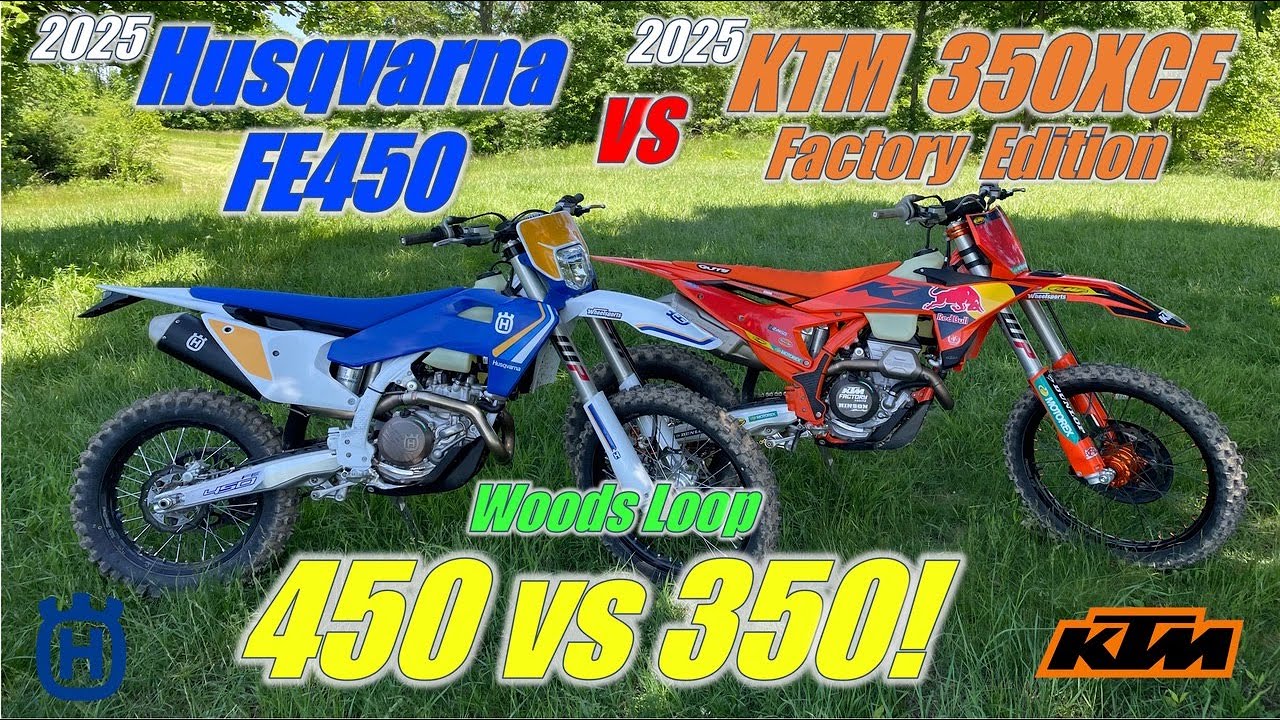 2025 KTM 350XCF Factory Edition vs 2025 Husqvarna FE450 Heritage Edition Back to Back!
