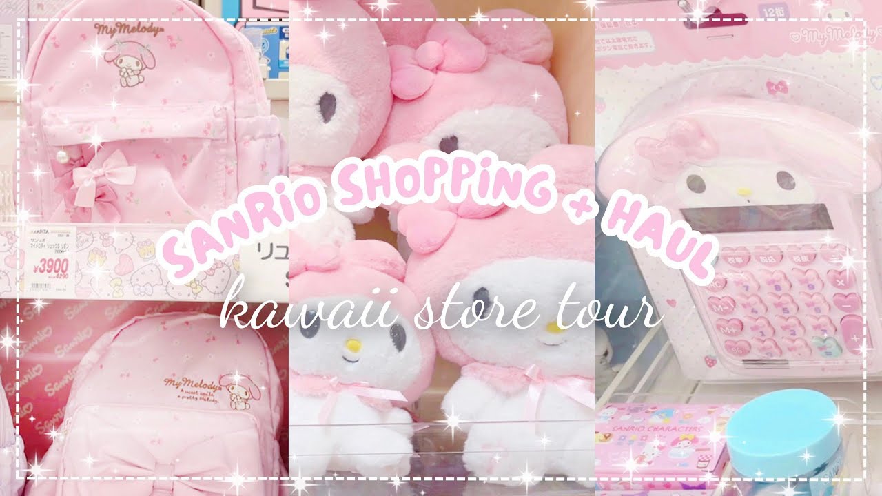 japan vlog 🛒💗 sanrio shopping, kawaii store tour, my melody, haul ♡