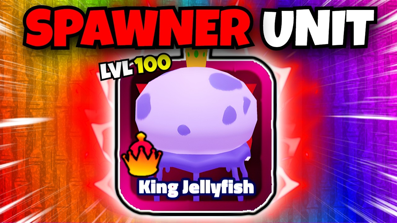 NEW KING JELLYFISH SECRET UNIT HAS A SECRET ATTACK! (SpongeBob Tower Defense)