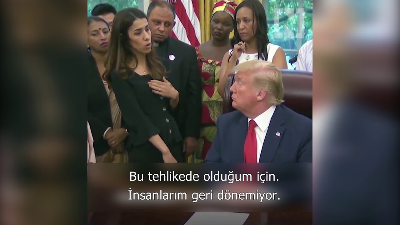 Nobel ödüllü Nadia Murad, “Ailem öldürüldü” dedi, Trump’ın sorusu “Neredeler şimdi?” oldu