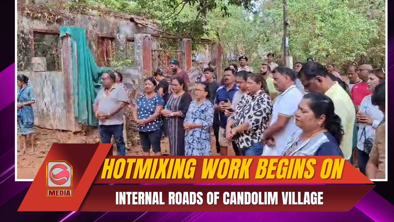 Hotmixing Work Begins on Internal Roads of Candolim Village