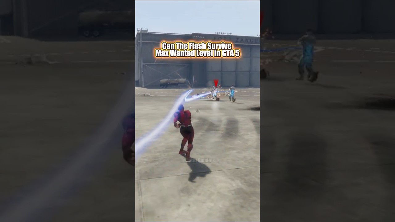 Can The Flash Survive 5 Stars in GTA 5 #gta5 #gta5challenges #gta5trolling #gta5online #theflash