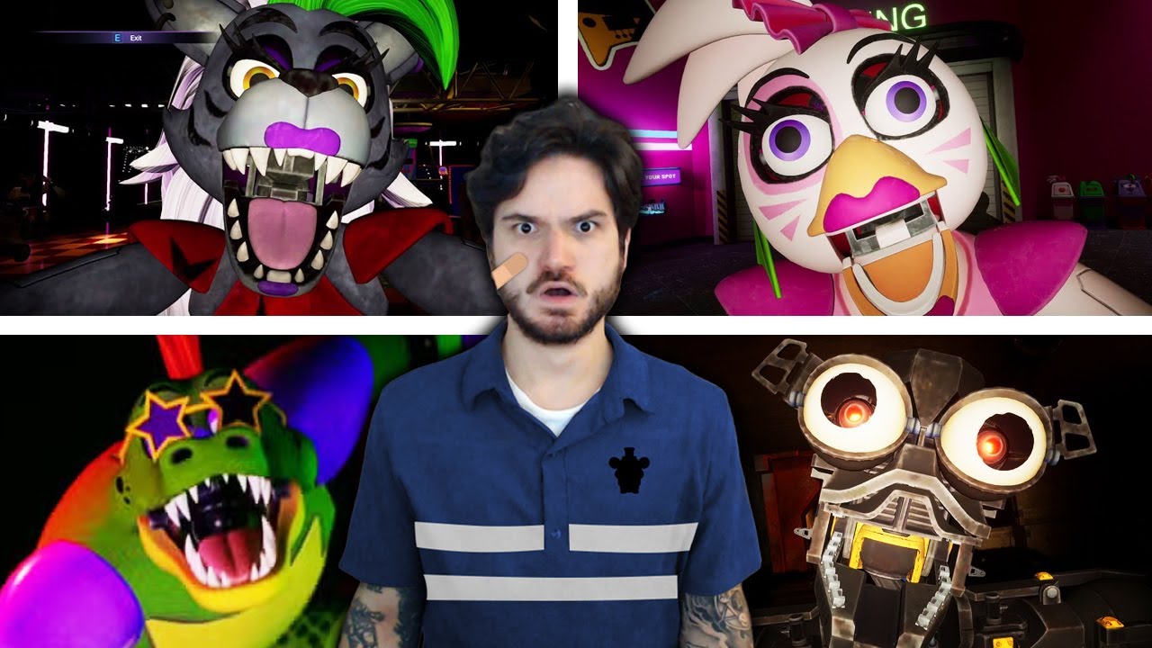 TODOS OS ANIMATRONICS QUEREM ME MATAR AO MESMO TEMPO! - Five Night At Freedy's: Security Breach PT 2