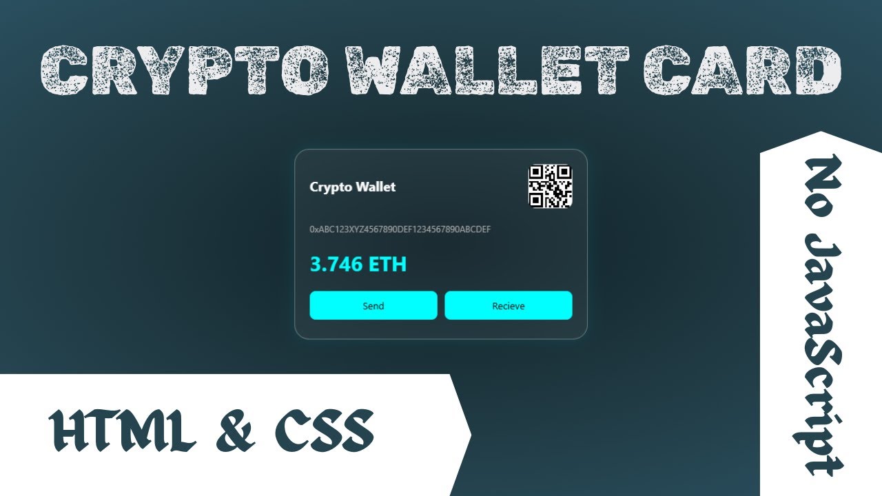 Modern Crypto Wallet UI with Glassmorphism | Responsive HTML CSS | No JavaScript