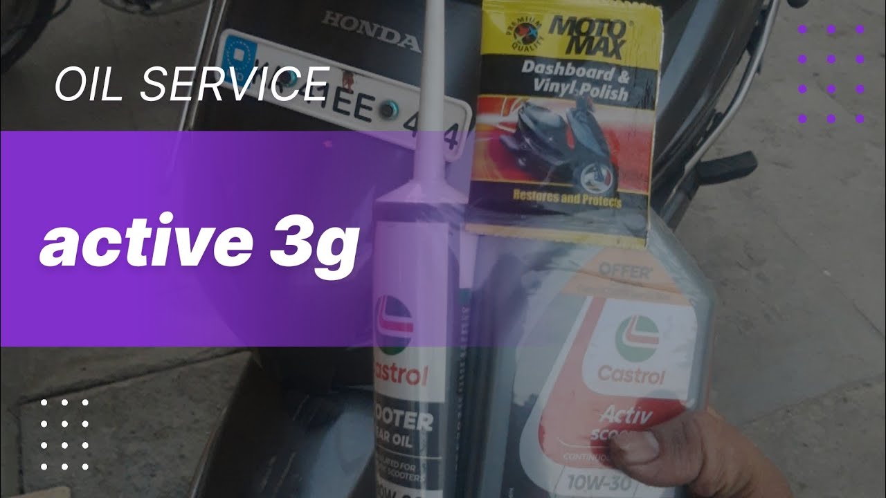 how to complete services active Honda scooter engine oil, gear oil, change