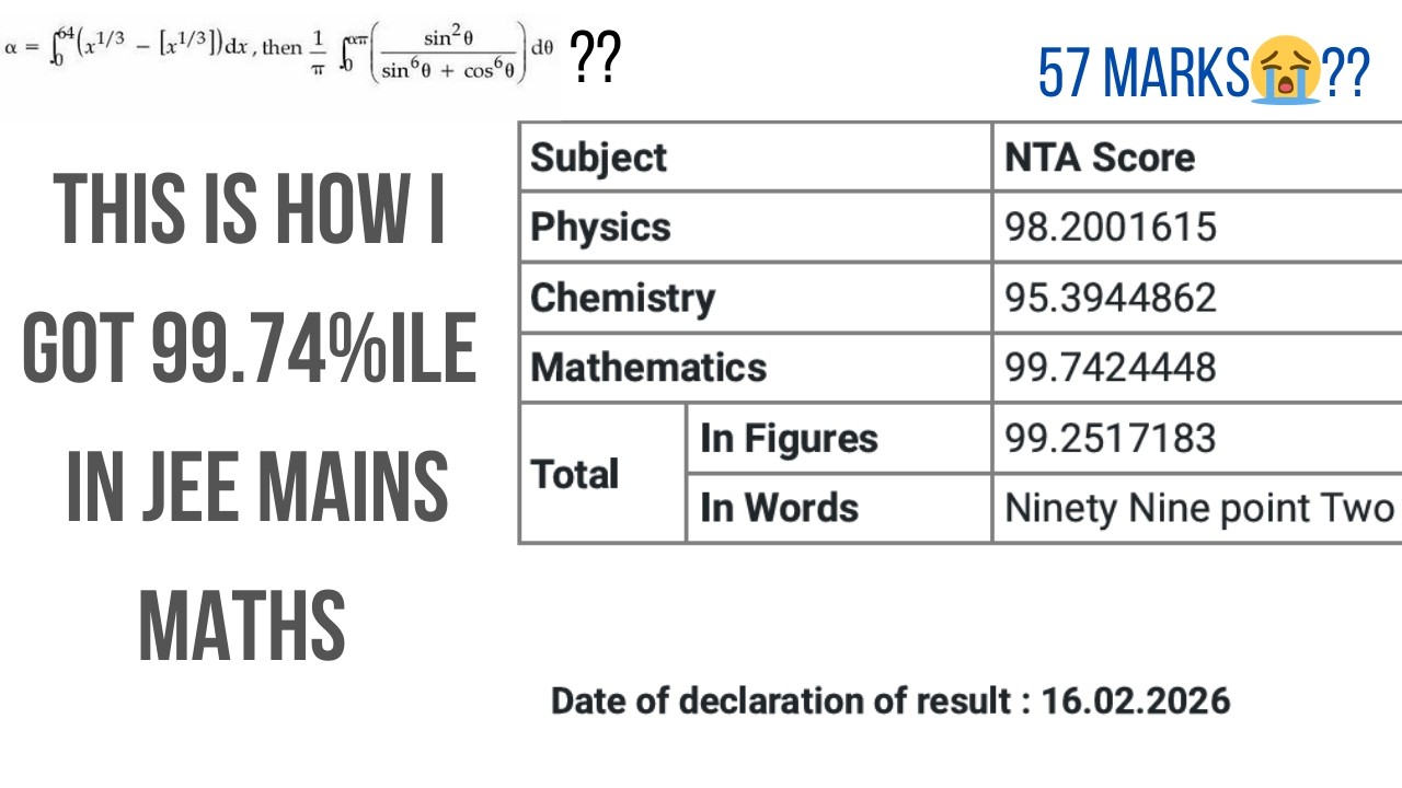 Want 99+ Percentile in JEE Maths? Do This.(My Real Strategy) | JEE 2026