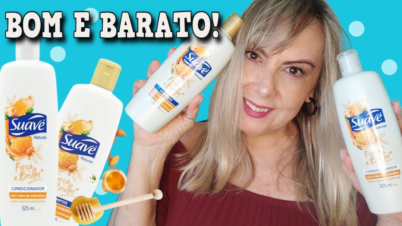 💙BOM E BARATO SHAMPOO E CONDICIONADOR MEL E ÓLEO DE AMENDO DA SUAVE