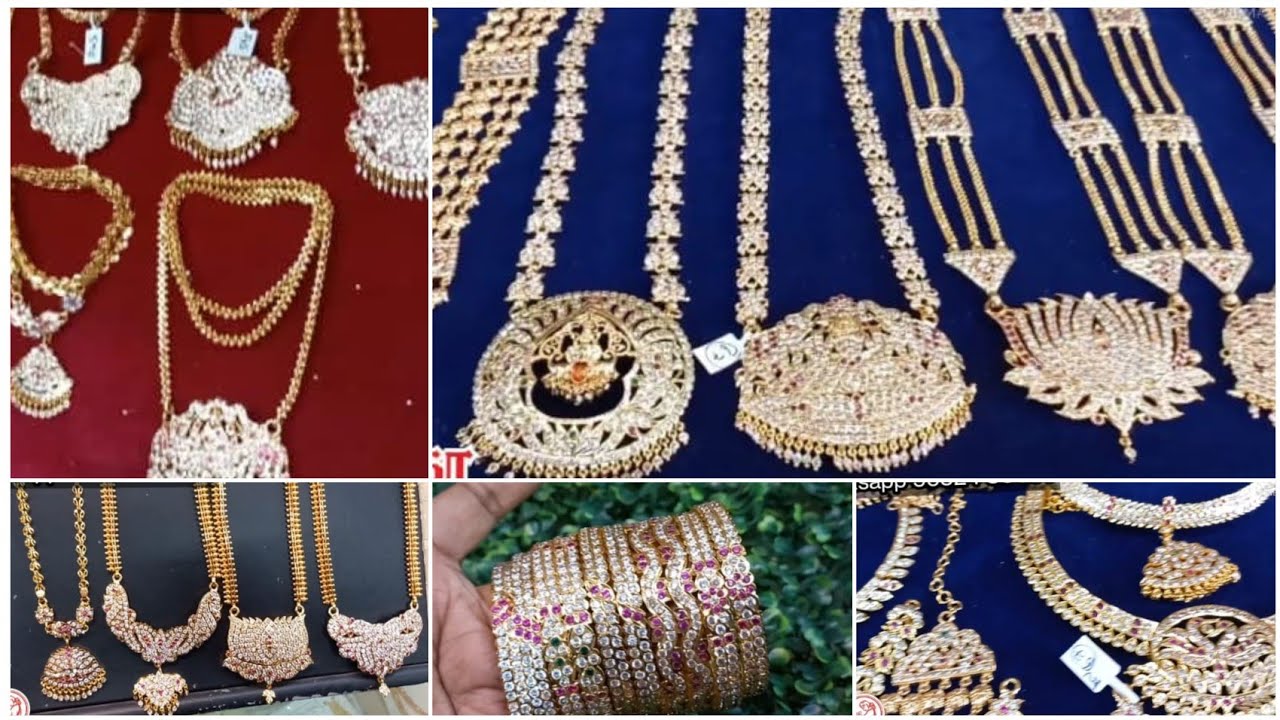 ஐம்பொன் நகைகள் |Impon Combo Set Five Metal Jewellery First Quality Stones |Gold Plated Chains Online