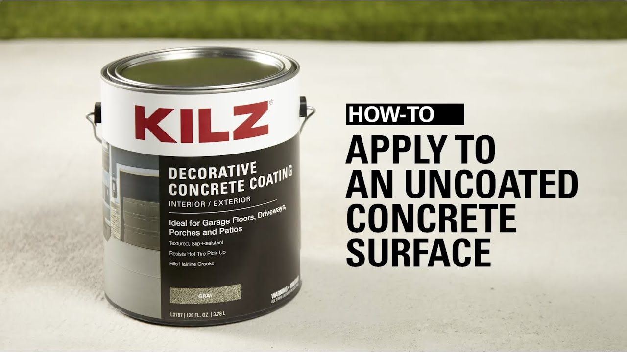 How-To Apply KILZ&reg; Decorative Concrete Coating to an Uncoated Concrete Surface