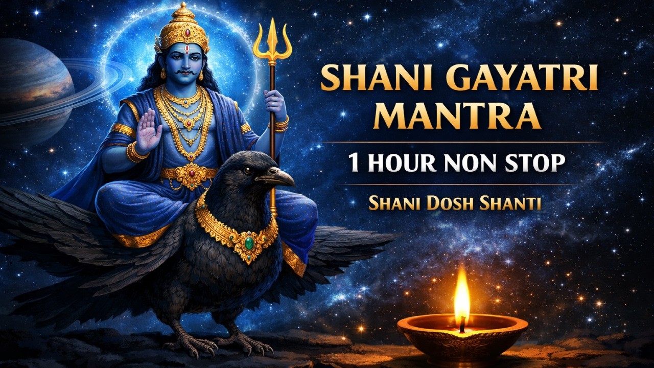 🪐 Shani Gayatri Mantra – 1 Hour Non-Stop Jaap | शनि दोष शांति | Sade Sati Relief | Deep Meditation