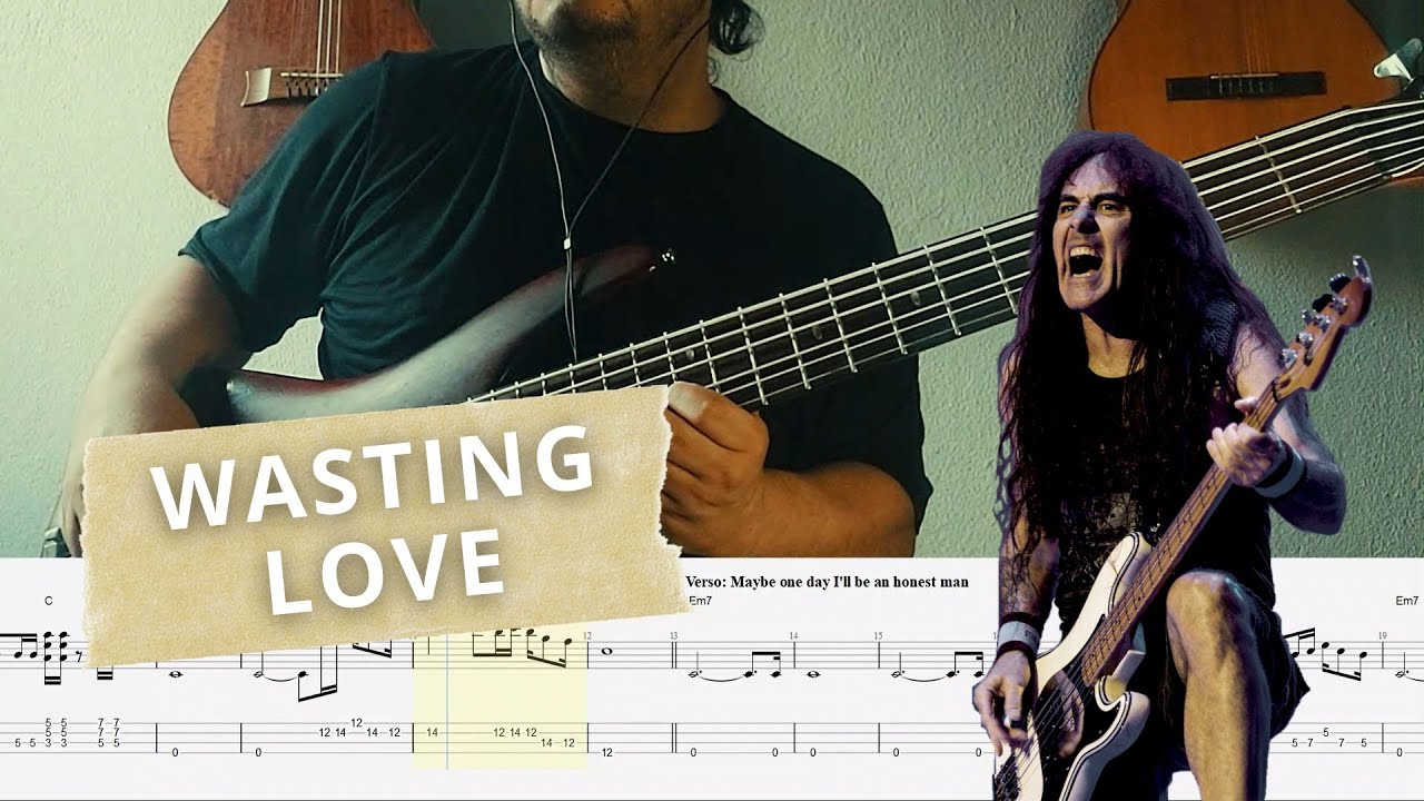 Wasting Love - Iron Maiden | Contrabaixo Cover + Tablatura + Partitura | Arranjo de Steve Harris