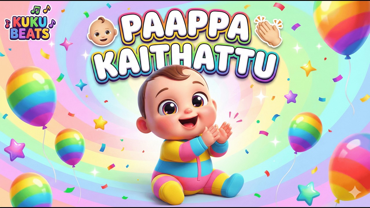 Paappa Paappa Kaithattu 👶 | Tamil Kids Song | 3D Cartoon Animation