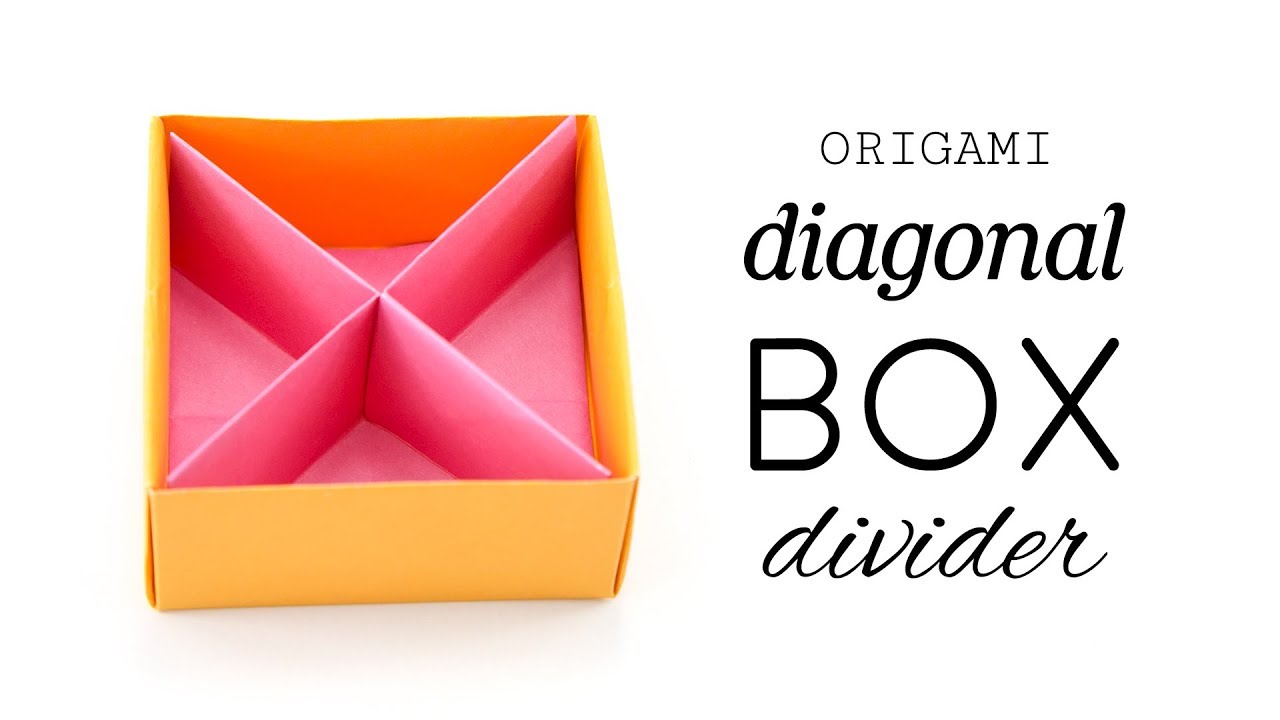 Origami Diagonal Box Divider Tutorial - DIY - Paper Kawaii