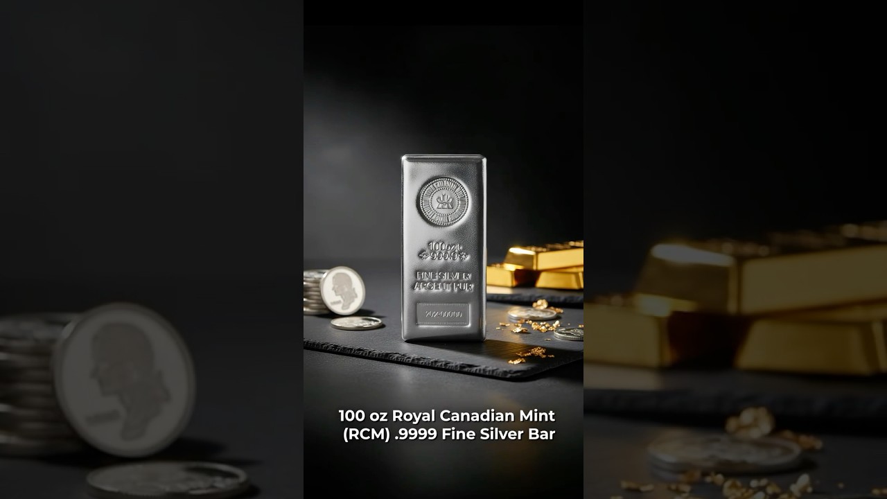 100 oz Royal Canadian Mint (RCM) .9999 Fine Silver Bar