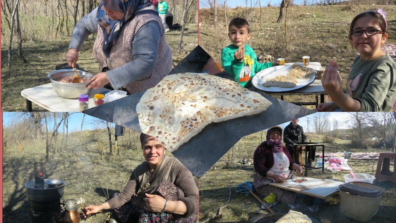 Bahçede etli ekmek piknik yaptık ve sarımsak diktik günlük vlog