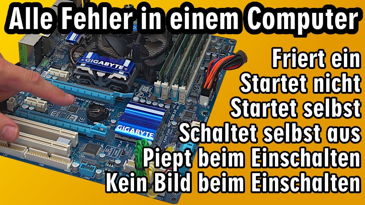 PC schaltet sich selbst aus 🔥️ startet neu 🔥️ friert ein 🔥️ piept beim Einschalten 🔥️ kein Bild
