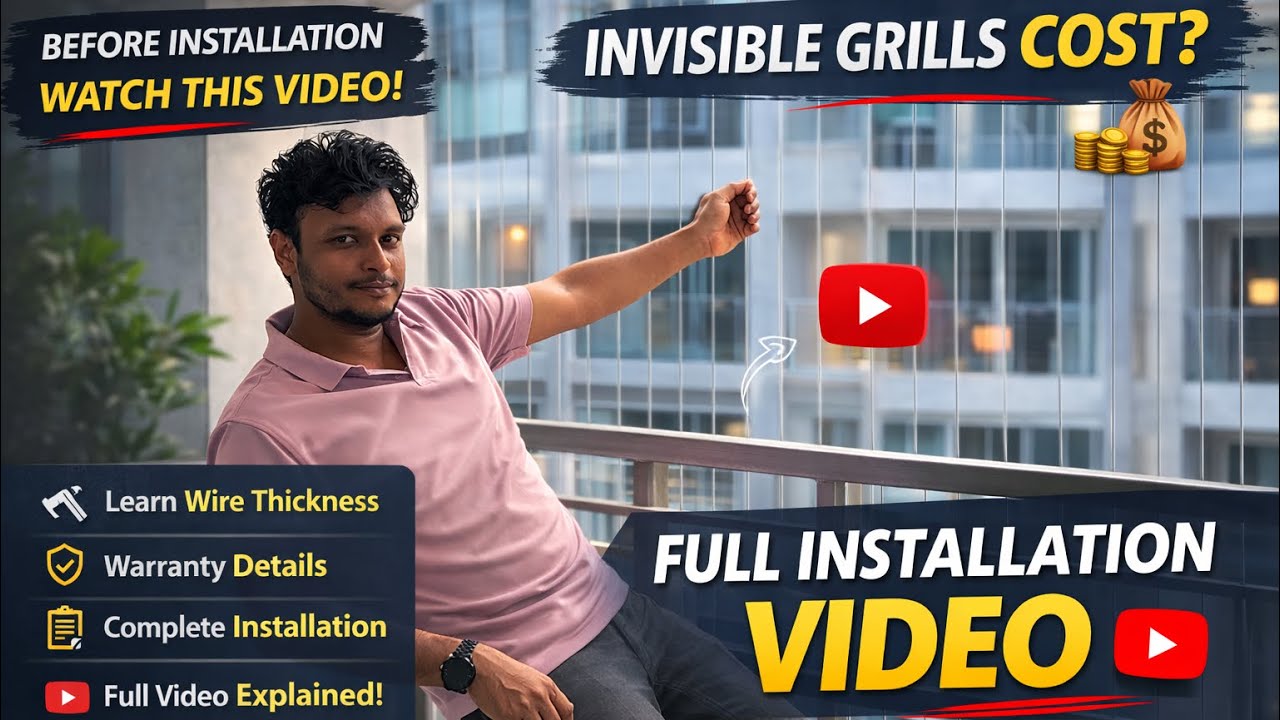 Invisible Grills – Kids Safetyக்கு Best Choice ஆ?🧐 Cost, Advantage, Disadvantage Explained in Tamil 