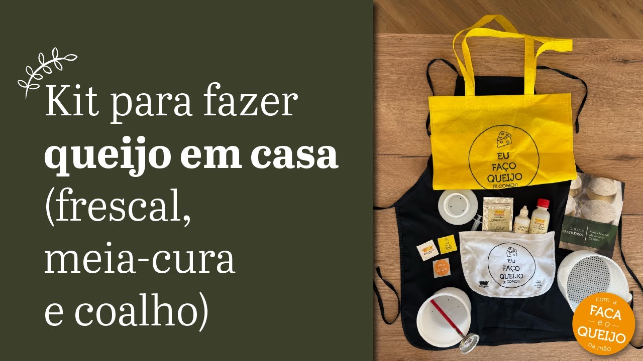 Kit com tudo para fazer queijo em casa - queijo para iniciantes