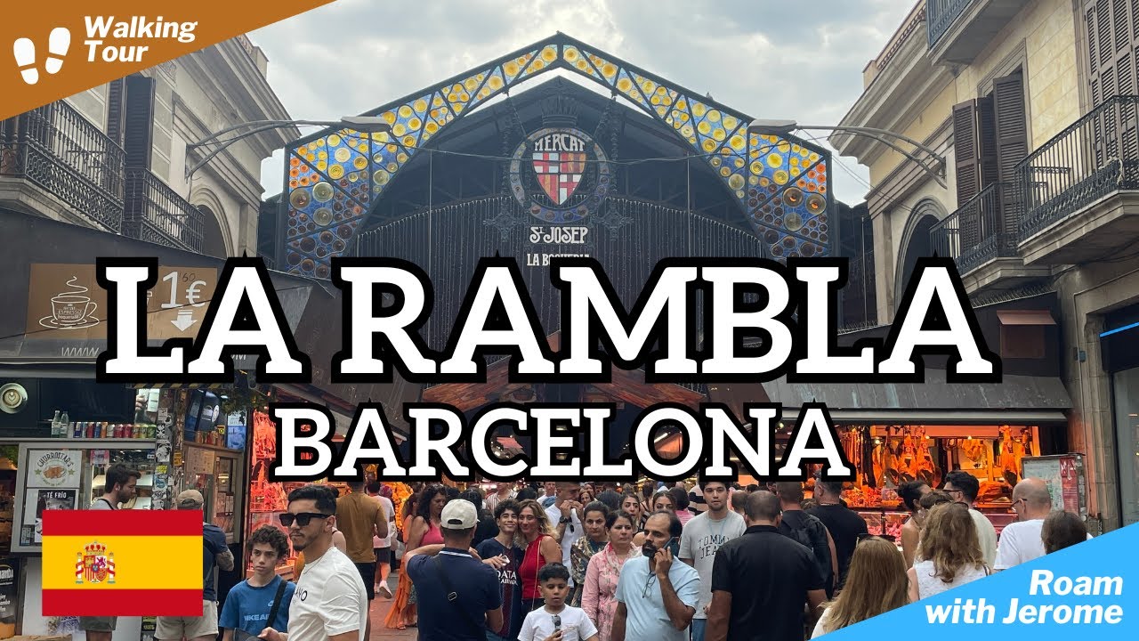 WALKING TOUR LA RAMBLA | FROM CATALUNYA METRO to COLUMBUS MONUMENT | BARCELONA SPAIN