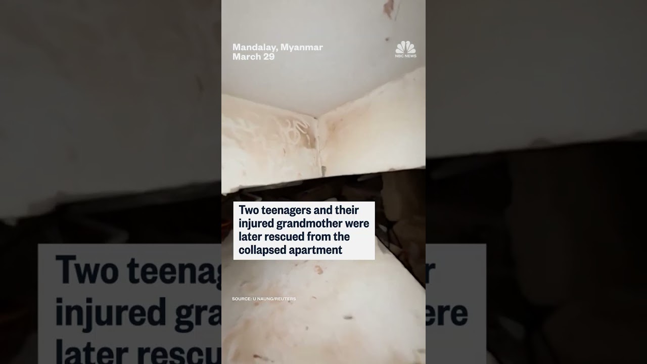 Video shot by a Myanmar earthquake survivor shows people trapped under the rubble calling for help
