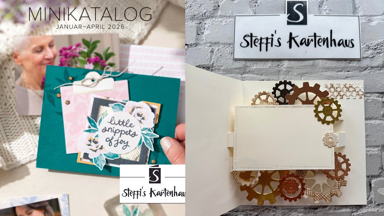 3 fache Kreis Pop Up Karten mit Rock n’ Roll Technik Stampin‘ Up! GEARS & TEXTURES Männerkarte
