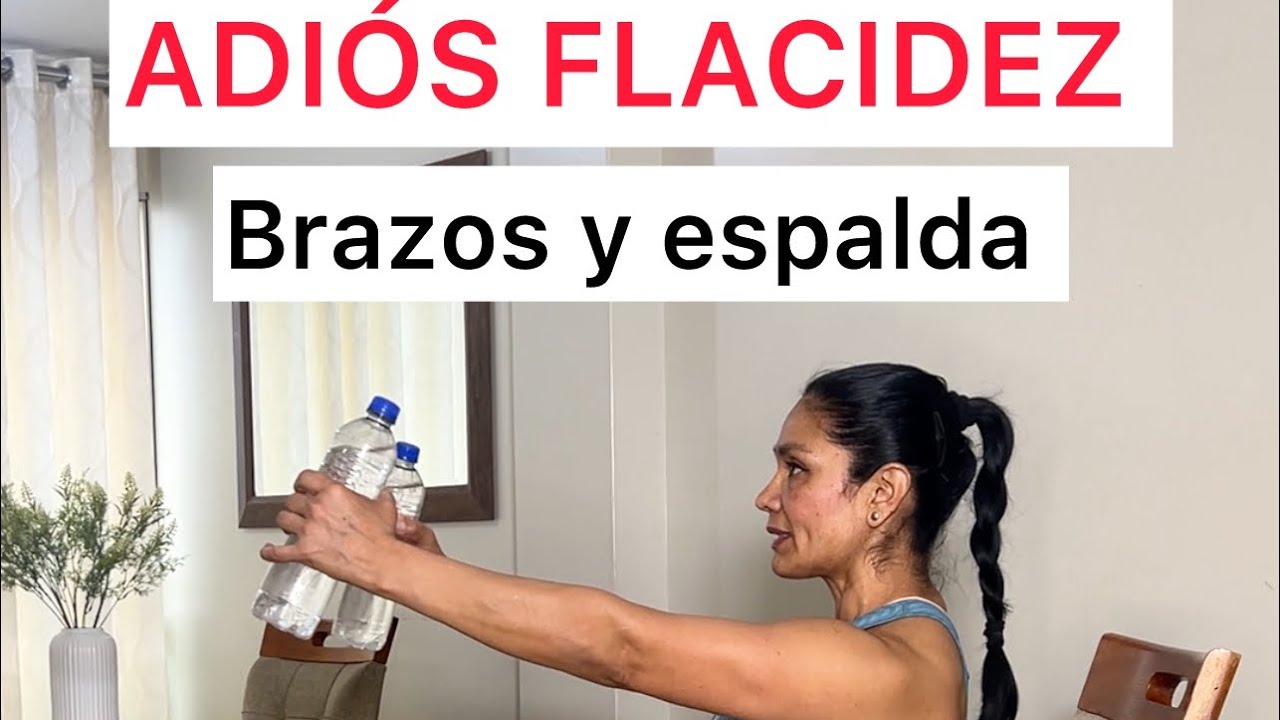 EJERCICIO DE FUERZA PARA BRAZOS Y ESPALDA con botellas (sin tensión en la espalda)