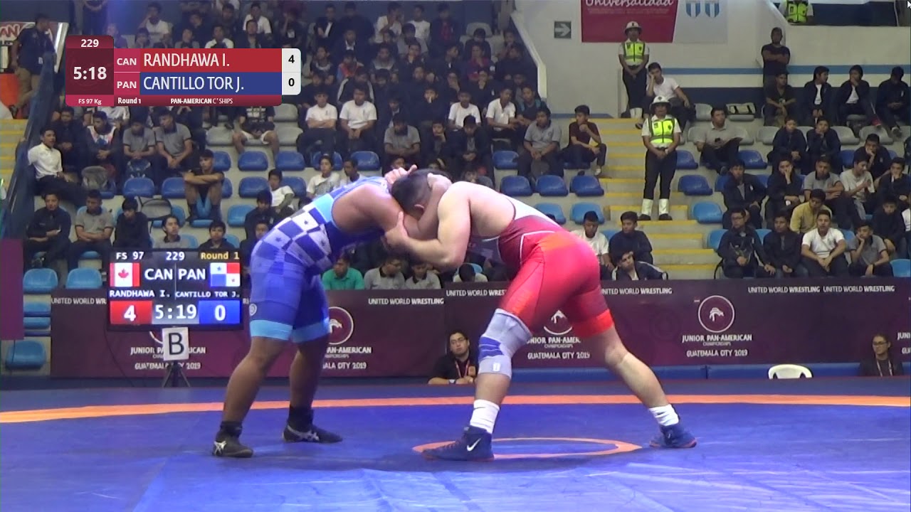 Round 1 FS - 97 kg: I. RANDHAWA (CAN) v. J. CANTILLO TOR (PAN)