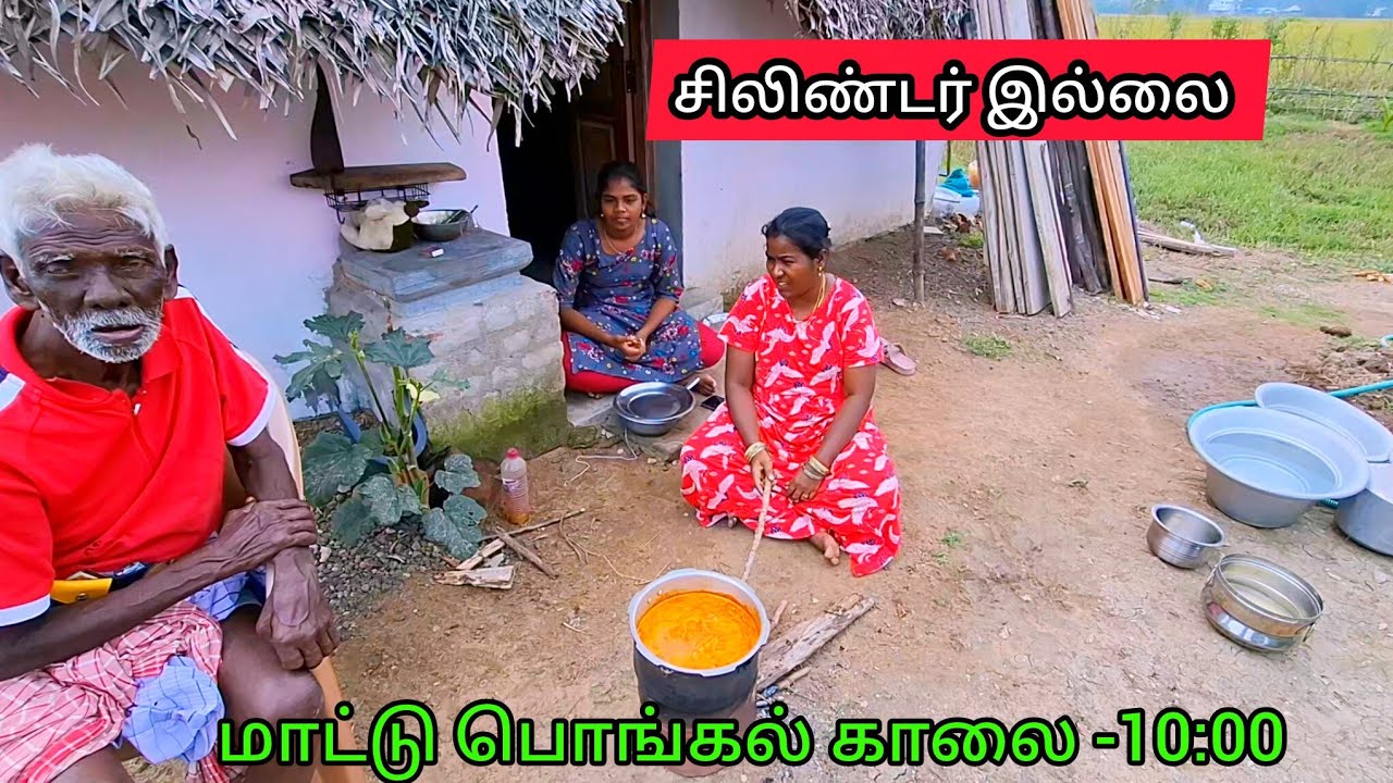 விறகு அடுப்பில் எங்கள் பொங்கல் சமையல் 