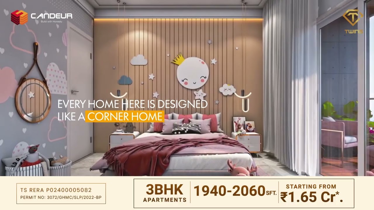 Candeur Twins, Miyapur | Ventilated 3BHK Homes in Hyderabad