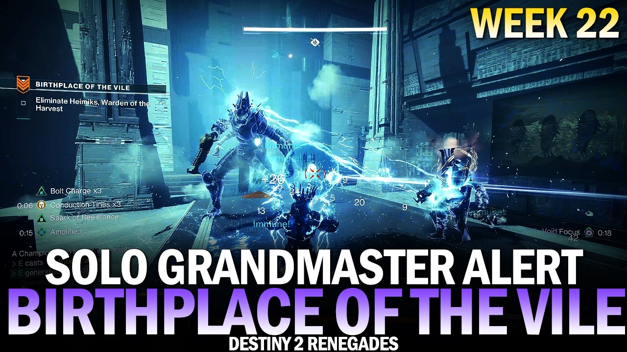Solo GM Alert Birthplace of the Vile (Week 22) [Destiny 2 Renegades]
