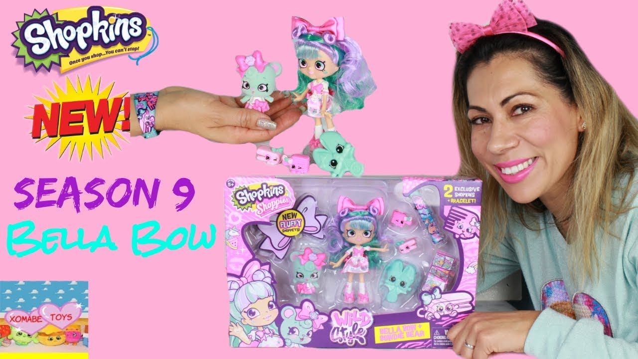 Shopkins Season 9 Bella Bow Shoppie Bowdie Bear Shoppet Opening