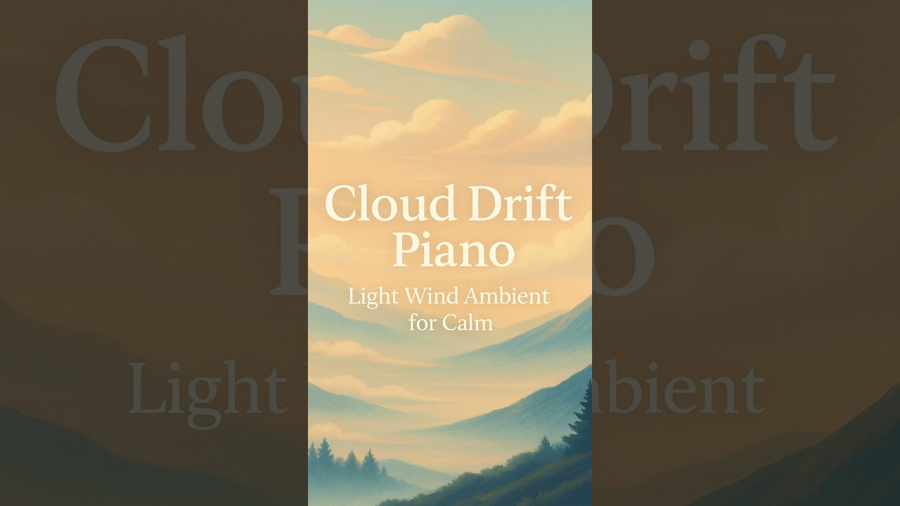 Cloud Drift Piano | Light Wind Ambient for Calm 