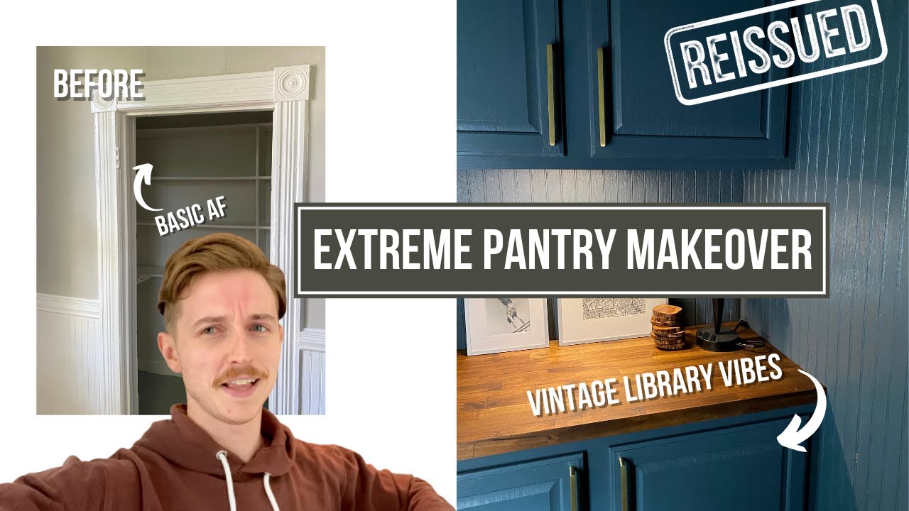 Repurposed Pantry Makeover! Dark and moody vibes | REISSUED