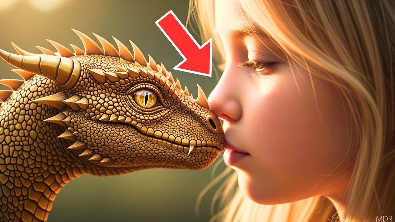 Una niña de 6 años dijo que el horrible bebé dragón era lindo y al instante se encariñó con él.