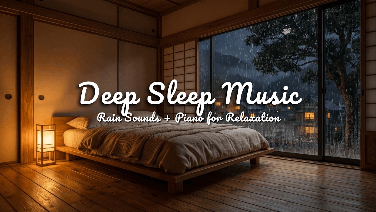 Japanese Bedroom Rain Sounds for Sleeping and Thunder Sounds For Relaxing