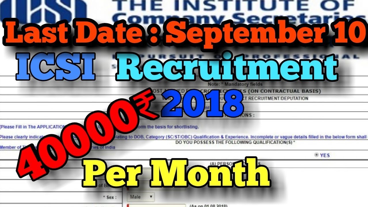 ICSI recruitment 2018: CRC Executives required; earn upto Rs 40,000 per month, apply at icsi.edu