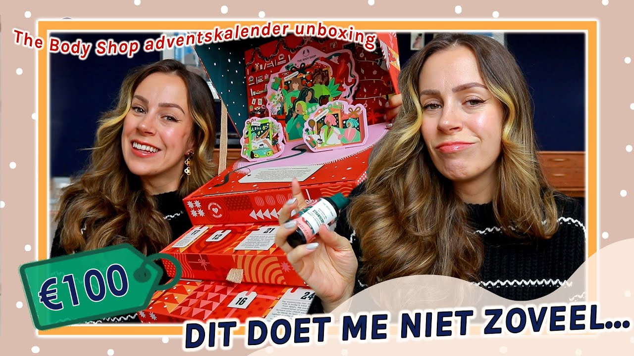 The Body Shop adventskalender unboxing 2023 (is het €100 waard?!) 🎅🎄