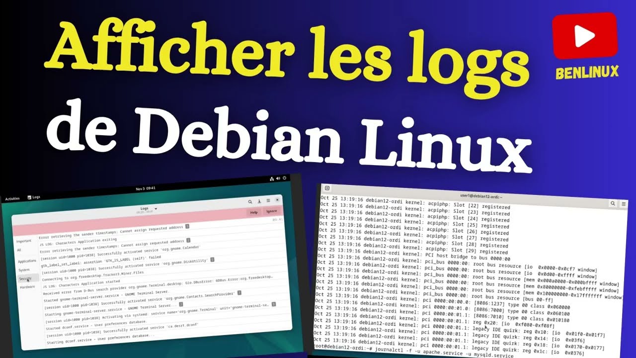 Afficher les logs dans Debian Linux