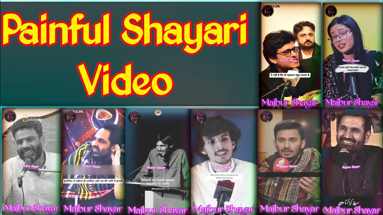 Painful Shayari Video Collection !! Sad Words !! Emotional Shayari Video !! Majbur Shayar