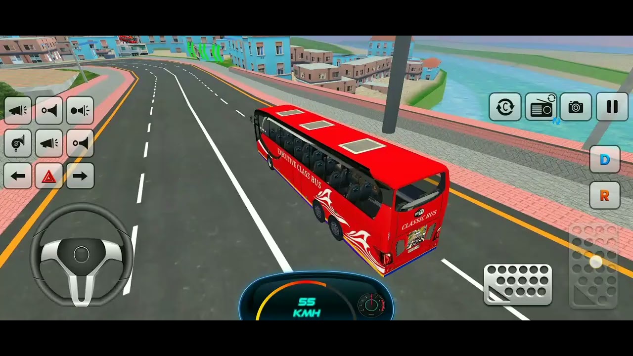 Real Bus Simulator Game 🎯 Level - 6 #fourgamert #busdriving 