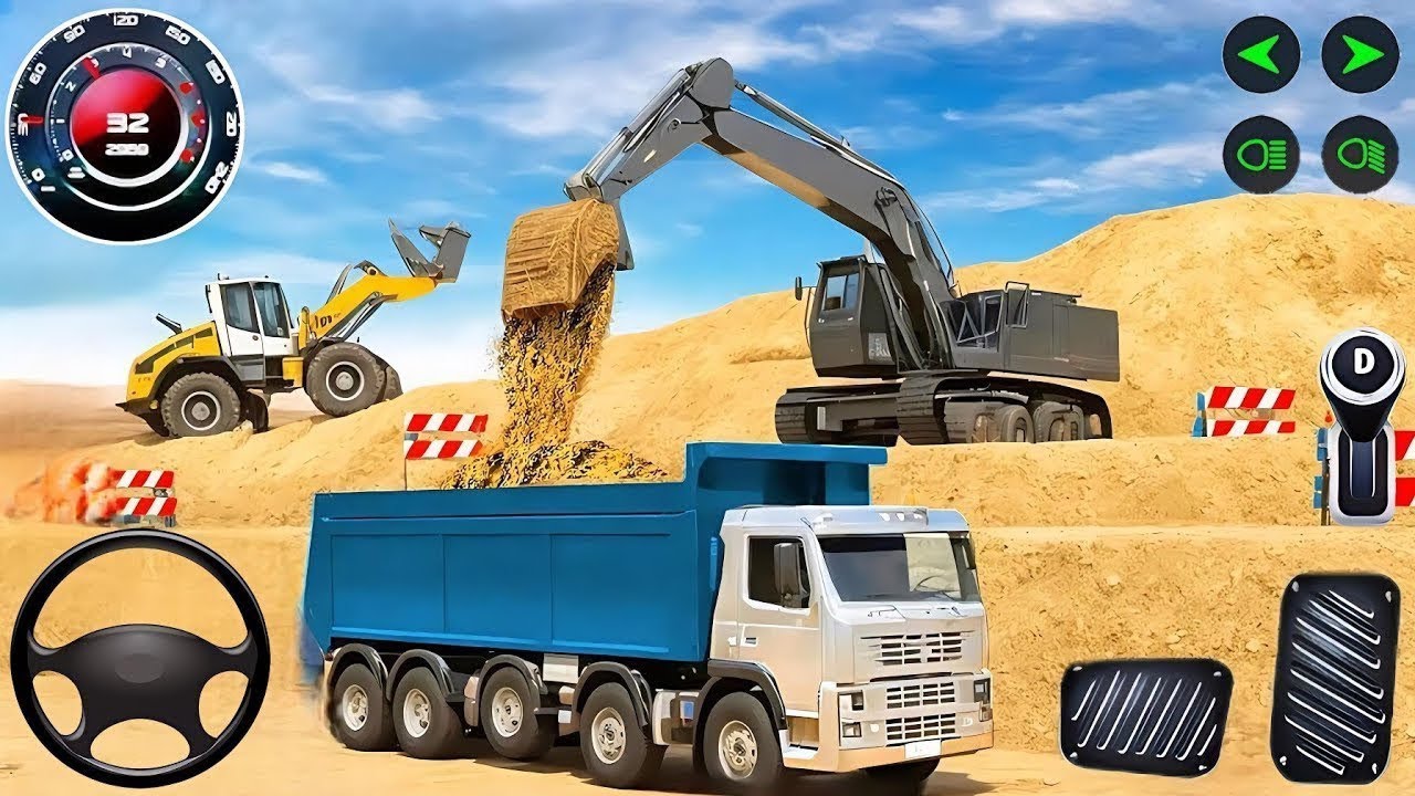 New large sity road construction 🏗️ gameplay 🚧 androidgameplay jcb construction 🏗️