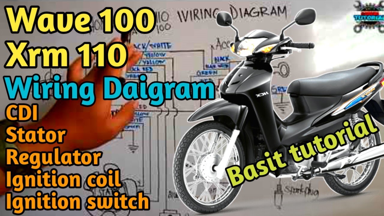 Honda XRM 110 / Wave 100 ,Basic wiring diagram tutorial./ Mabilis mag wiring kapag alam mo ito.