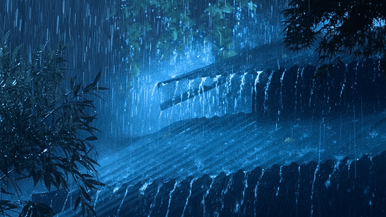 Rain Sounds for Sleeping – 99% Sleep Faster with Rain on Roof at Night