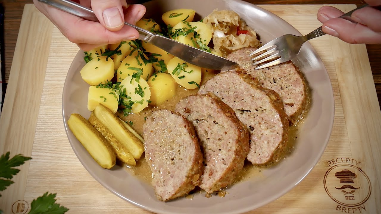 Lahodná sekaná pečeně s delikátní omáčkou! Domácí poctivá výroba!
