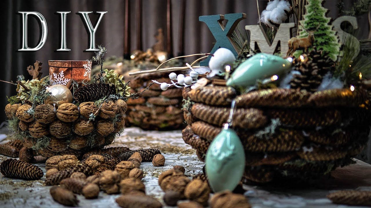 💚Weihnachts- und Adventdeko DIY | Deko SCHALEN aus Naturmaterialien