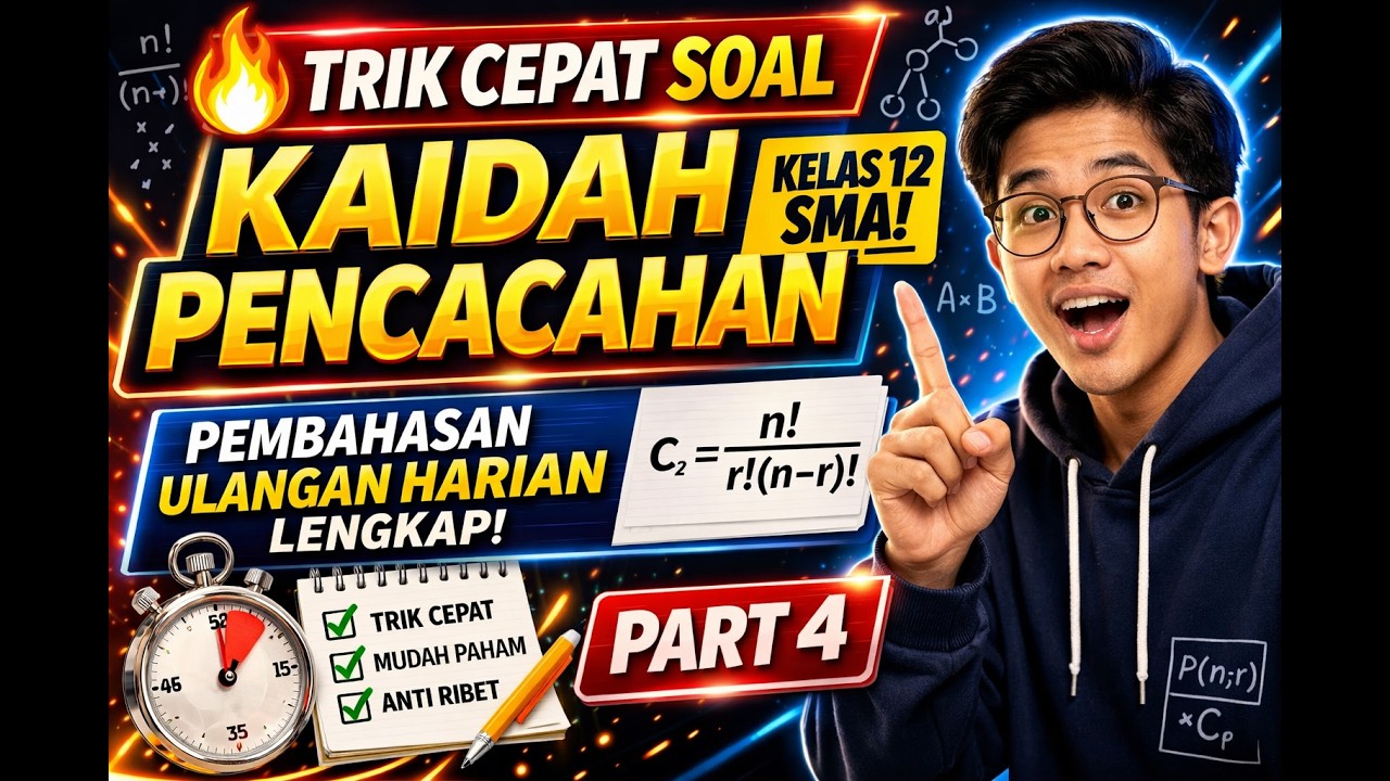 PEMBAHASAN SOAL ULANGAN HARIAN KAIDAH PENCACAHAN KELAS 12 SMA (Part 4)