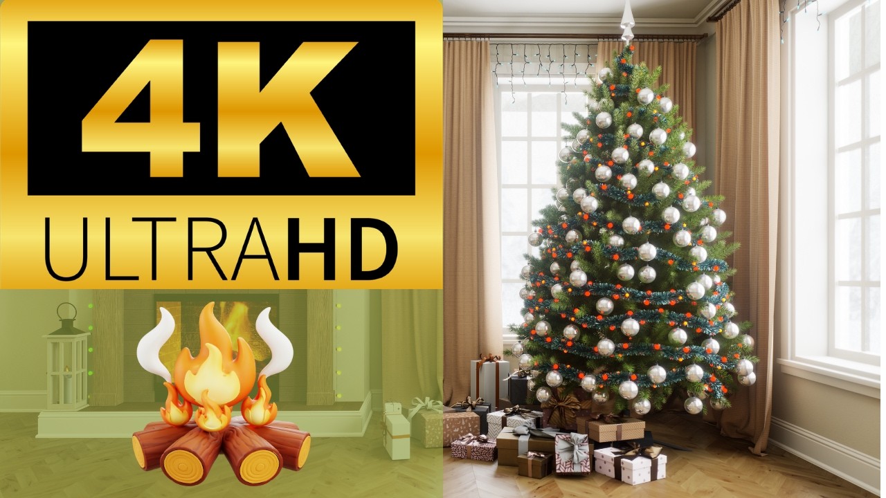 4K Yılbaşı Şömine Ambiyansı 🎄 6 Saat Gerçek Ateş & Kahve Ortamı | Cozy Christmas Fireplace