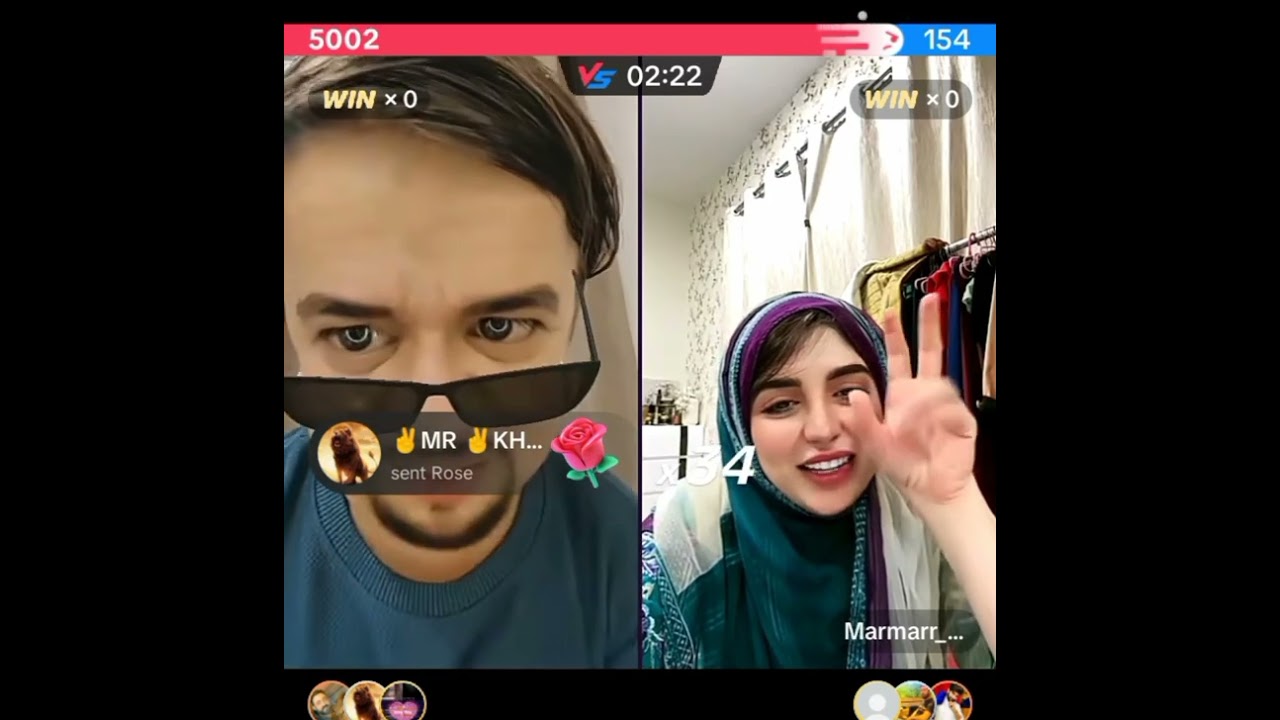Waseem funny tik tok live with marmar