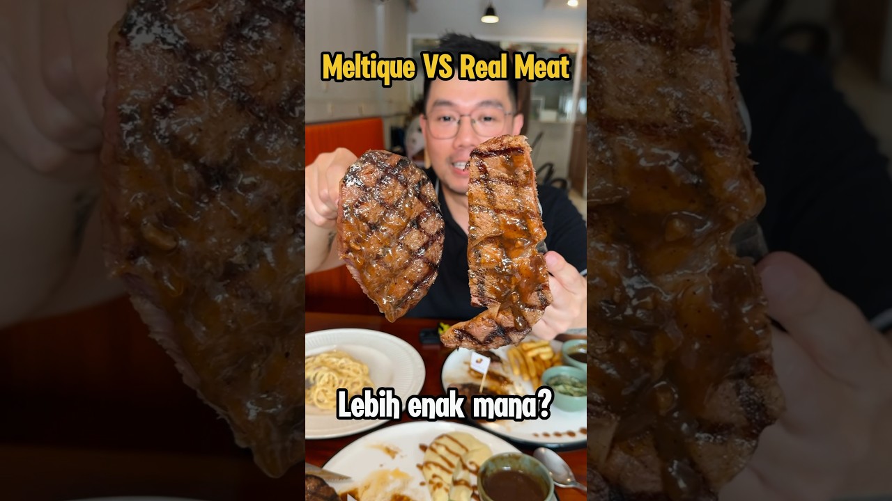 Daging Meltique VS Real Meat! Enakan mana??